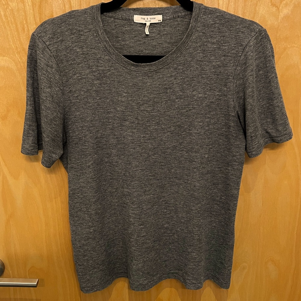 rag & bone Women's Short Sleeve Tee in Heather Gray